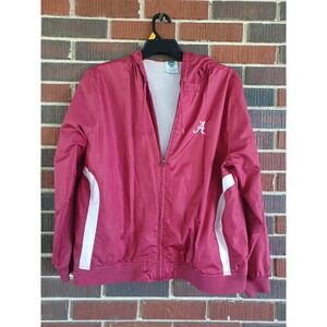 NCAA Alabama Crimson Tide Jacket Mens Full Zip Lightweight Maroon